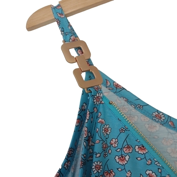 Etcyy Dress Summer Casual Swing Tank Beach Cover Up Blue Paisley - Picture 7 of 16